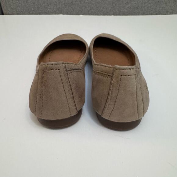 Frye Shoes Womens 6M Taupe Leather Carrie Slip On Ballerina Flat - Picture 8 of 13